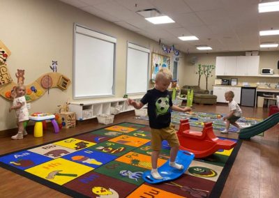 Kids playing inside the daycare room at Old Town Hot Springs.