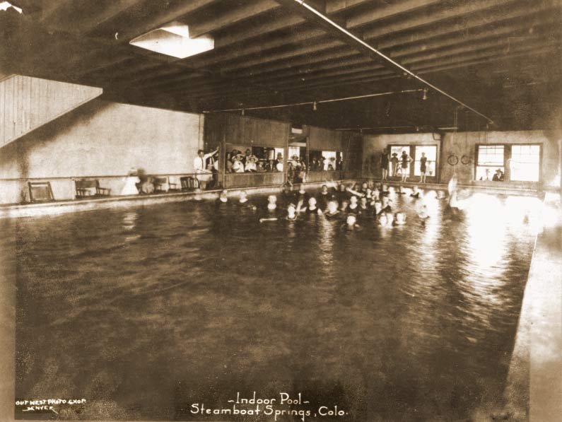 Indoor Pool of original Old Town Hot Springs in 1920.