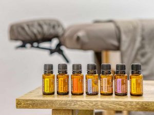 Essential oils for massage.